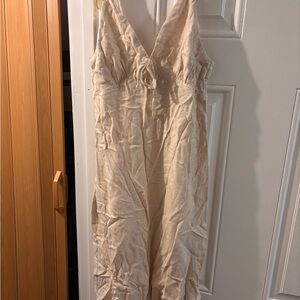 Cream Linen Dress